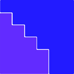Fototapeta premium Bi-color bento grid shape