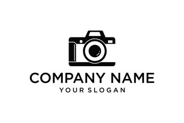 Photography Company Logo Template with Modern Digital Camera Icon