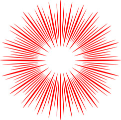 Red Starburst Explosion Graphic with White Background