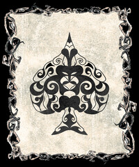 Playing Cards decorative suits on grunge background