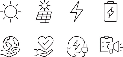 Energy Efficiency & Environmental Protection Icons