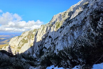 mountain landscape with blue sky