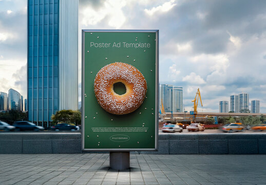 Street Billboard Mockup 