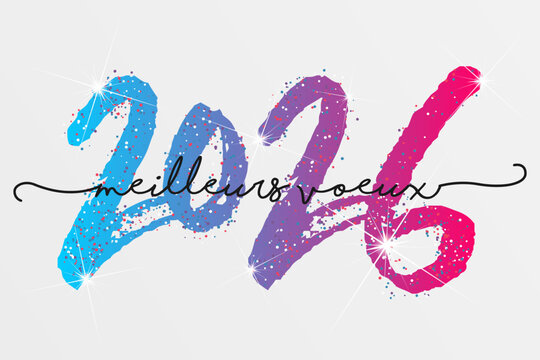 Bonne ann&eacute;e - meilleurs v&oelig;ux 2026 - vecteur pour affiche banni&egrave;re salutation et c&eacute;l&eacute;bration du nouvel an 2026.