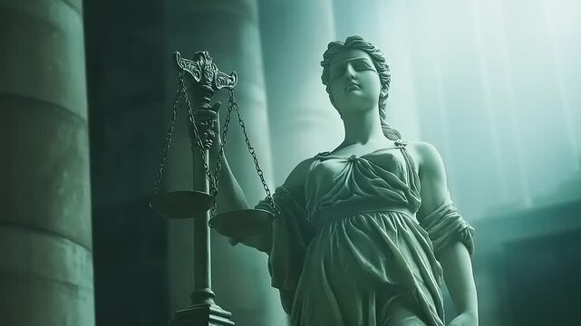 Justice Statue Symbolic Representation of Law and Fairness