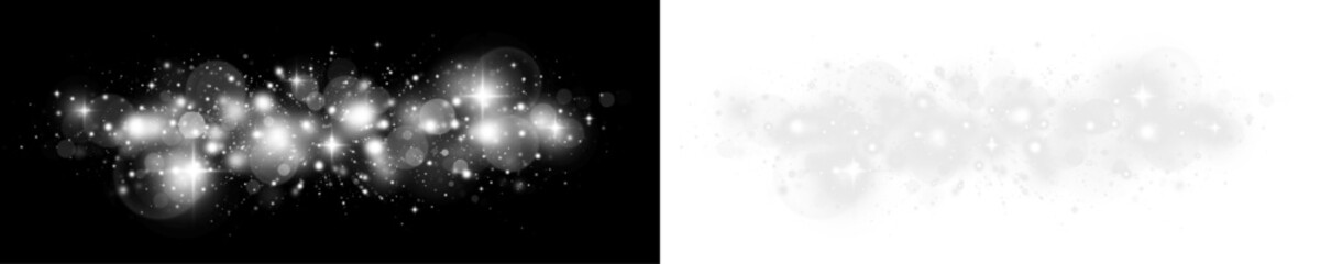 Stardust background with twinkle and xmas particle shimmer. Festive glow with sparkling lights, magical bokeh and luxury texture.