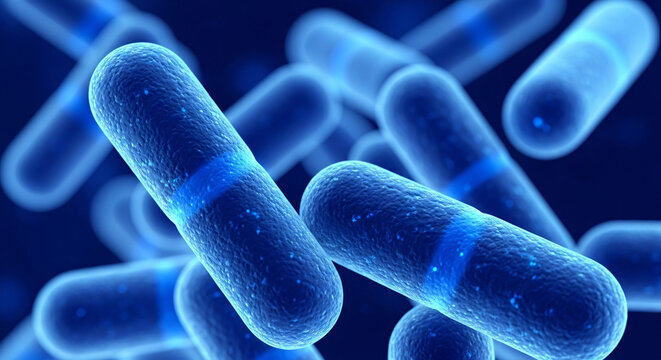 Microscopic Bacteria Cells  Biological Organisms View