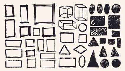 Markers create grunge shapes