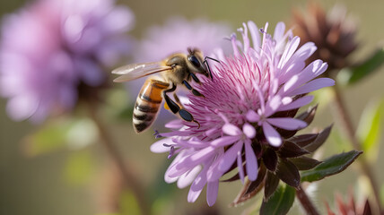 bee on a flower  Blossom Buzz, Nectar Seeker, Petal Perch, Garden Jewel, Buzzing Beauty, Sweet Bloom Moment, Winged Wanderer, Floral Feast, Meadow Messenger, Pollinator&rsquo;s Touch, Nature&rsquo;s Little Helper