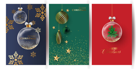 Merry Christmas and Happy New Year background for Greeting cards with tree Branches christmas tree gold paper and gold stars. Merry Christmas vector text Calligraphic Lettering Vector illustration