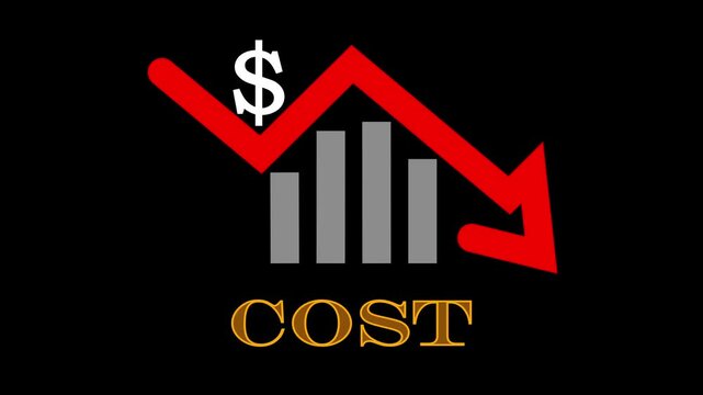 Business planning for speed and productivity concept on the transparent background. Management strategy, focusing on cost control, quality improvement, performance efficiency. 4K animation video.!!!