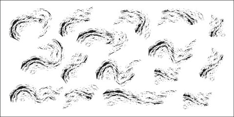 Vintage black tribal floral tattoo design elements set vector illustration