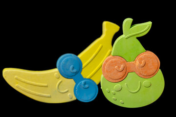 colored chalk isolated