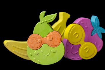 colored chalk isolated