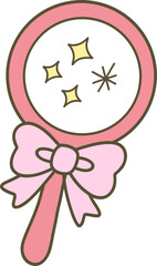 Cute Coquette Christmas Doodle Clipart Hand-Drawn Kawaii Illustration Cozy Pastel