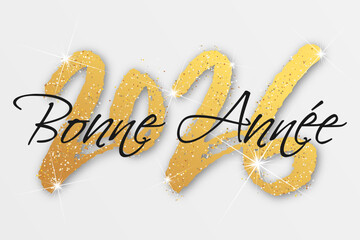 Bonne ann&eacute;e - meilleurs v&oelig;ux 2026 - vecteur pour affiche banni&egrave;re salutation et c&eacute;l&eacute;bration du nouvel an 2026.