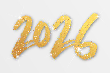 Happy new year - best wishes 2026 with colorful number. Perfect vector for poster banner greeting and new year 2026 celebration.