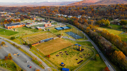 Eastern State Tennessee fields with mountains in distance during the fall 