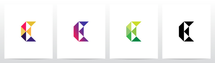 Triangles Geometric Futuristic Minimalist Modern Letter Initial Logo Design E