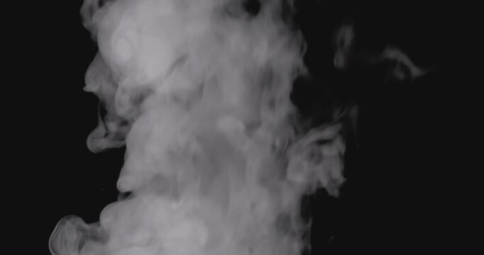 Smoke-like special effects against a black background