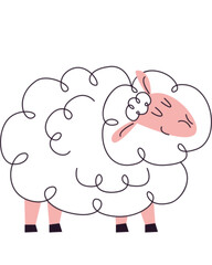 funny sheep cartoon
