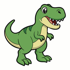 Obraz premium Trex clipart vector on white background