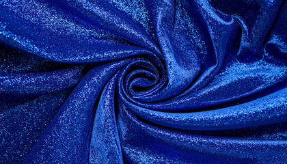 texture of wavy blue glitter closeup sparkling background