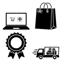 Boxing Day Promo Gift Badge Design F Vector Illustration