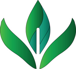 Modern Eco Leaf Logo Design with Clean Green Gradient for Sustainable Branding