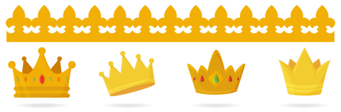 Ensemble de couronnes pour la galette des rois  - Cultur eet traditions - Collection de couronnes -