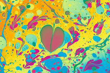 Seamless abstract marble pattern textured background. Heart love concept