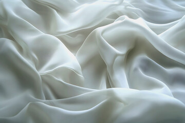 Obraz premium Soft white fabric folds with subtle pink and gold hues