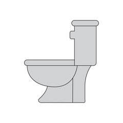 toilet bowl isolated on white