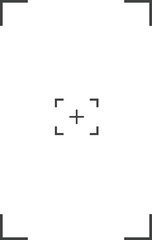 Camera Viewfinder Screen and Photography Interface icon Set. Video Recording Frame and Shutter Screen symbols. Digital Camera Display sign