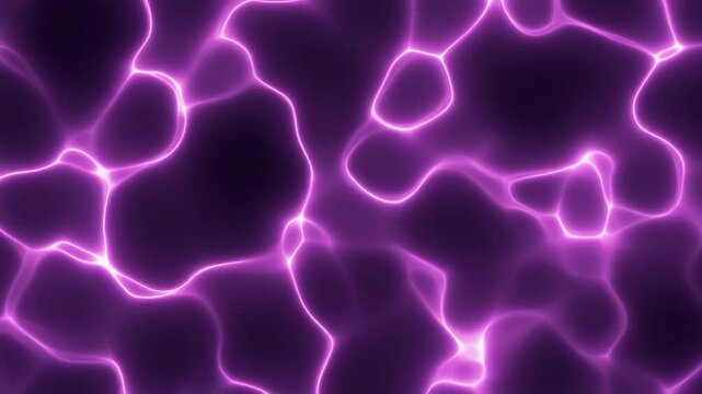 Abstract purple background with glowing lines creating a cell like structure pattern design effect