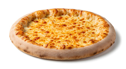 Delicious cheese pizza isolated on transparent background