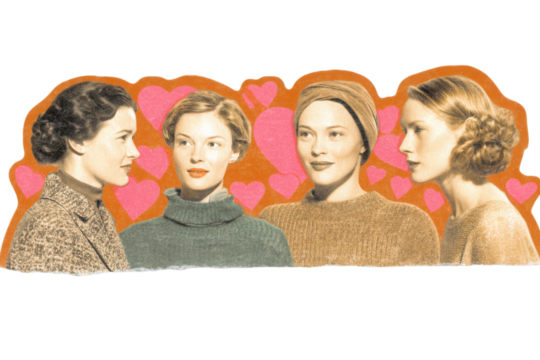 Love contract terms and conditions, vintage collage mixing monochrome paper texture and red hearts as stamps, humorous take on modern relationships and irony of commitment