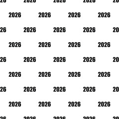 2026 seamless pattern for background, decoration, fabric motif, packaging, texture, wallpaper