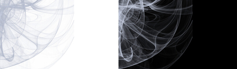 PNG image of Abstract white fractal lines, smoke web, energy glow overlay. PNG for transparent design, adding futuristic, tech, or motion background.