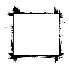 Creative black and white design featuring a grunge border with a blank center space for custom text or artwork