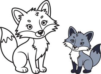 Coloring Book Cute Cartoon Cat Character Vector Illustrations Coloring Page