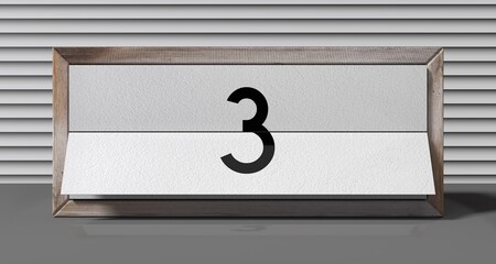3 - calendar with day of a month - 3D illustration