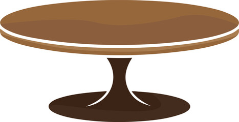 Round table isolated on transparent background