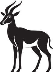 Fototapeta premium Elegant Deer Silhouette Illustration on a Minimal White Background