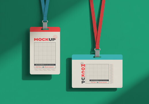 Full Customizable Id Cards Vertical and Horizontal Mockup
