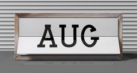 Obraz premium August - table calendar - 3D illustration