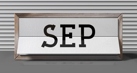 September - table calendar - 3D illustration
