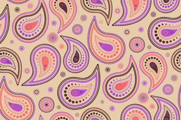 Elegant petal ornamental fantasy. Tiled linen by artistic meditating. Decoration striped in stroke color image.
