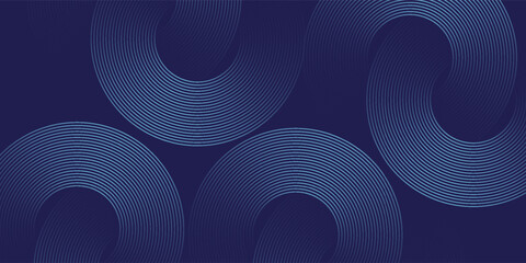 Abstract blue background with blue glowing diagonal geometric lines. Modern shiny blue rounded rectangle lines pattern. Minimalist graphic design. Futuristic technology concept. Eps10