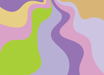 Colorful abstract background with wavy lines and pastel hues, creating a soft and dreamy aesthetic for artistic and creative projects